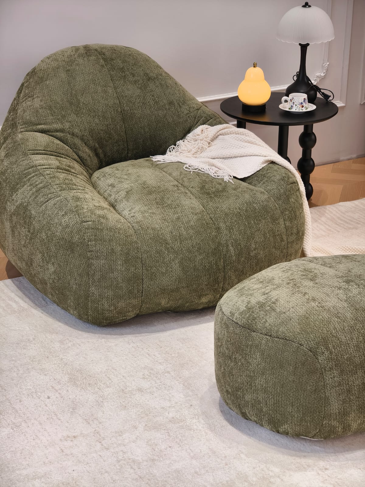 NOVA NEST™ – Fauteuil Lounge Compressé avec Ottoman