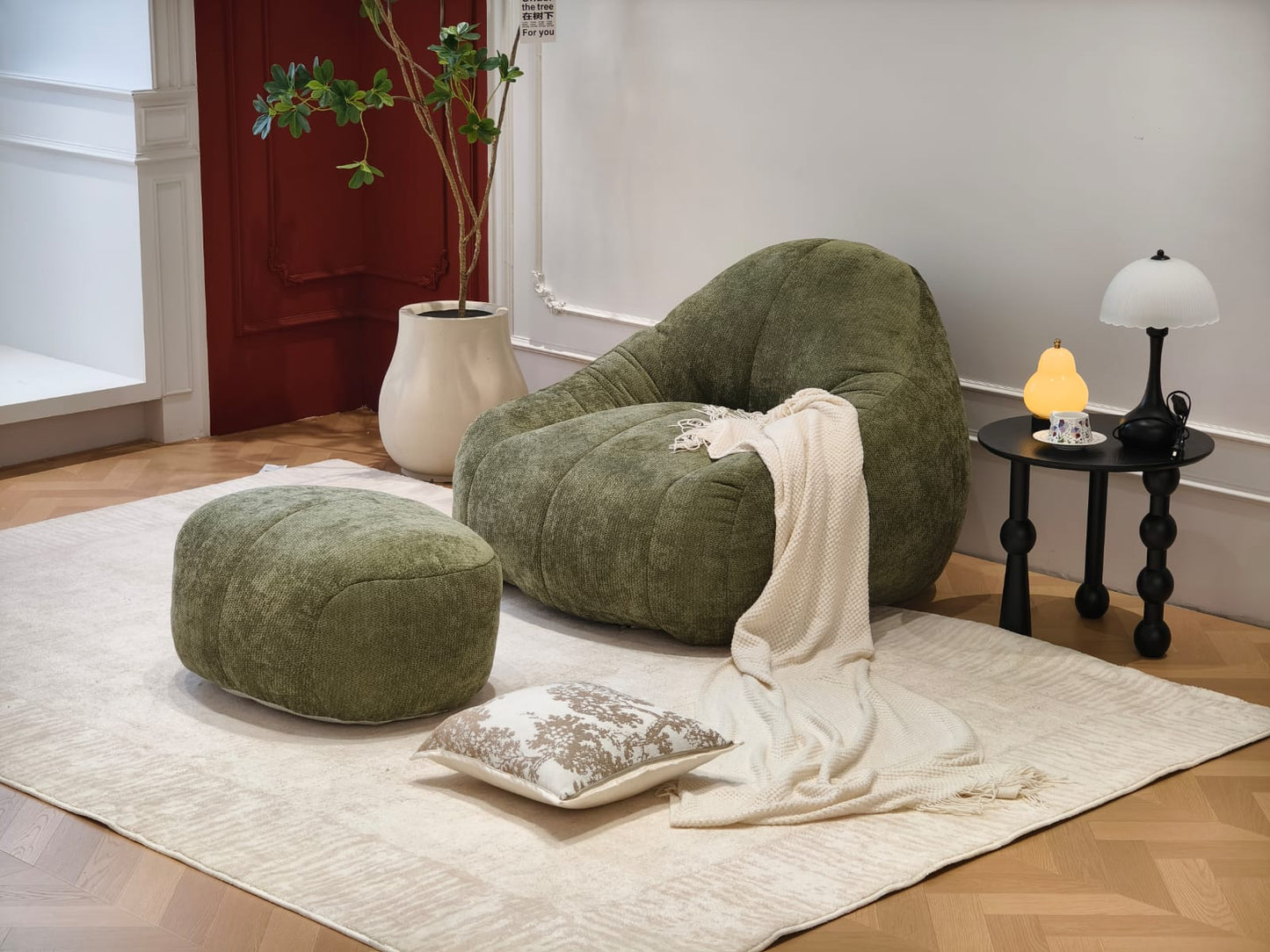 NOVA NEST™ – Fauteuil Lounge Compressé avec Ottoman