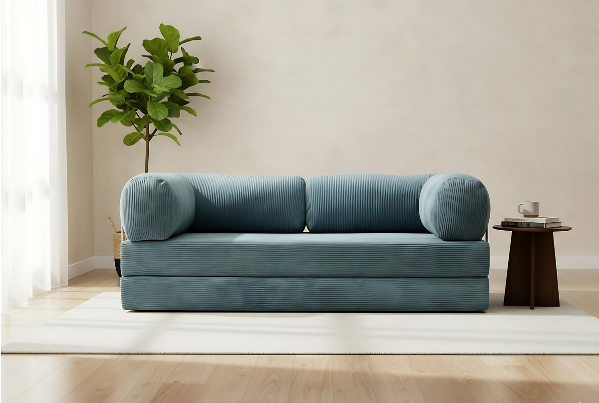 NOVA FLEX™ – Canapé Convertible Compressé Design avec Couchage Intégré